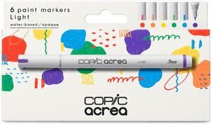 COPIC acrea Light 6 Paint Marker Set Opaque Water Based NEW